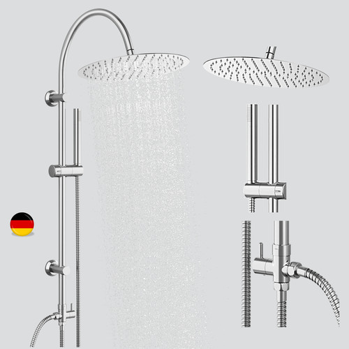 Duschset mit rund kopfbrause - rund,